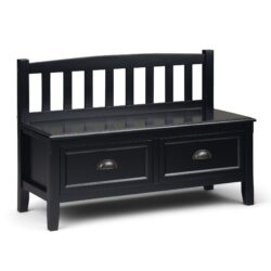 Burlington - Entryway Storage Bench With Drawers - Black