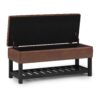 Lomond - Storage Ottoman Bench - Distressed Saddle Brown - Image 3