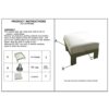 Patio Indoor Outdoor Aluminum Ottoman Footstool With Cushion - Powdered Pewter - Image 4