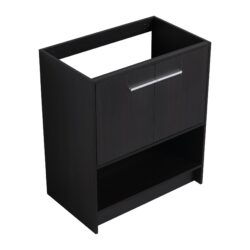 30 Inches Modern Freestanding Bathroom Vanity With 2 Doors (Excluding Sink) - Dark Oak