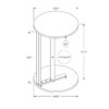 Accent Table, Side, Round, Contemporary And Modern - White / Black - Image 11
