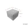 Elmer - Square Woven Pouf - Natural / Gray - Image 7