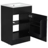 20" Bathroom Vanity With Sink, Freestanding Cabinet With Door Shelf And Adjustable Shelf, And Ceramic Construction - Black - Image 17