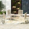 Cordoba - Dining Chair (Set of 2) Comfortable Armless Chairs - Beige - Image 4