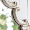 Artistic Diamond Scrollwork Mirror, Home Accent Mirror For Living Room, Entryway, Bedroom, Office - Antique White - Image 6