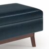 Owen - Small Rectangular Storage Ottoman - Distressed Dark Blue - Image 7