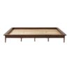 Mid-Century Modern Solid Wood King Platform Bed Frame - Walnut - Image 3