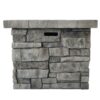 Outdoor Square Propane Fire Pit 40, 000 Btu - Gray - Image 8