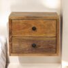 Solis - 2 Drawer Wall Mounted Nightstand - Beige - Image 10