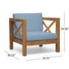 Brava - Modern Club Chair With Water Resistant Cushions - Blue - Image 2