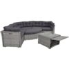 Elegant Patio Furniture Set Outdoor Daybed Rattan Sectional With Cushions And Center Table - Gray - Image 18