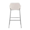 Daniella - Contemporary Fixed Height Bar Stool (Set of 2) - Chrome / Cream - Image 5