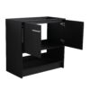 Modern 36" Bathroom Vanity With Ceramic Sink And Soft Closing Doors - Dark Oak - Image 22