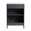 Modern Style Freestanding Bathroom Vanity With Adjustable Shelves, Excluding Sink - Light Coffee - Image 5