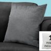 Pillow Square, Insert Included, Decorative Throw, Hypoallergenic, Modern - Gray - Image 5