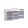 Shoe Storage Bench, Nine Storage Shelves, Entryway Organizer - White - Image 3