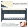 Shoe Rack With Cushioned Seat And Drawers Multipurpose Entryway Storage Bench - Antique Navy - Image 7