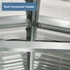 Industrial - 20' x 10' Heavy Duty Metal Garage Shed - Dark Gray - Image 7