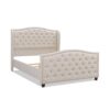 Marcella - Queen Upholstered Shelter Headboard Bed Set - Sky Neutral Beige - Image 2