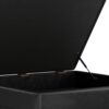 Owen - Extra Large Square Coffee Table Storage Ottoman - Distressed Black - Image 3