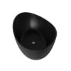 63" Freestanding Solid Surface Soaking Bathtub For Bathroom - Black - Image 6