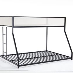 Adam - Twin Over Full Bunk Guard Rail - Black With White Mesh