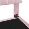 Queen Size Upholstered Bed With Sensor Light And Headboard, Floating Platform Bed - Pink - Image 7