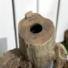 Outsunny - Outdoor Fountain With Birdhouse, Cascading Garden Waterfall Bird Bath With 3 Tier Rustic Tree Trunk / Log Design, LED Lights For Porch, Deck, Yard Decor - Brown - Image 8