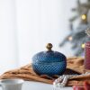 Candy Jar With Lid, Christmas Candy Jar Containers (Set of 2) - Gold / Blue - Image 15