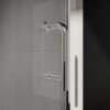 Semi-Frameless Pivot Shower Door In Chrome With Clear Glass - Chrome - Image 10