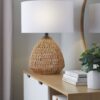 Congo - Contemporary Rattan Table Lamp - Natural / Matte Black / White - Image 5