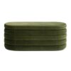 Fuji - Upholstered Oval Storage Bench - Olive Green - Image 4