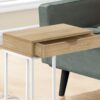 Accent Table, C - Shaped Contemporary & Modern - Natural - Image 4