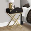 Accent Side Table, Storage Drawer, Contemporary - Espresso - Image 4