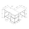 Computer Desk, Home Office, Corner, Storage Shelves, L-Shape, Work, Laptop, Contemporary, Modern - Taupe - Image 10