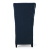 Contemporary Dining Chair With High Back And Birch Wood Legs - Navy Blue - Image 9