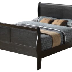 King Bed Panel Sleigh - Black