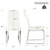 Modern Dining Chair (Set of 2) With Cloth Upholstery And Electroplated Metal Legs - White - Image 4