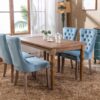Nikki - Modern, High-End Tufted Solid Wood Contemporary Velvet Upholstered Dining Chair With Wood Legs Nailhead Trim (Set of 2) - Light Blue - Image 18