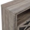 Industrial Farmhouse Metal Mesh Drop Down X Door 70" Fireplace TV Stand For 80" TVs - Gray Wash - Image 3