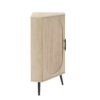 Corner Cabinet, Rattan Door, Freestanding Corner Tables For Small Spaces, Corner Shelf Stand For Living Room, Kitchen, Bathroom, Bedroom - Natural - Image 7