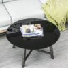 32" Round Tempered Glass Table Top Glass 2 / 5" Thick Beveled Polished Edge - Black - Image 3