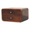 Curved Wall Mounted Bedside Table - Walnut - Image 7