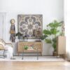 Wooden Accent TV Cabinet With 3 Doors - Brown - Image 9