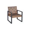 4 Piece Patio Furniture Set Outdoor Balcony Porch Garden Backyard Lawn Furniture Acacia Wood Table Top, Morden - Black And Light Brown - Image 19