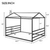 Queen Metal House Shape Platform Bed - Black - Image 2