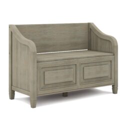 Connaught - Entryway Storage Bench - Distressed Gray