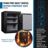 3.51 Cubic Ft Fireproof Safe Vault - Black - Image 7