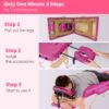Massage Table Portable Massage Bed Lash Bed With Carrying Case Spa Table Height Adjustable, Salon Bed Face Cradle Bed - Rose - Image 4