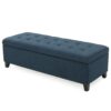 Nebulous - Fabric Upholstered Ottoman With Storage And Diamond Tufted Seat - Navy Blue - Image 3